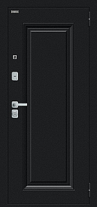 Товар Дверь Флэш МФ/BChrome Букле черное/Bianco Melinga BR6197