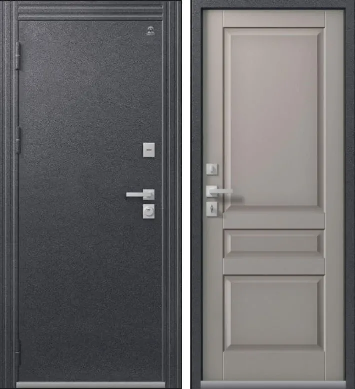 Фото Дверь Термо-2 Антрацит Муар - Кашемир Грей DIS007375